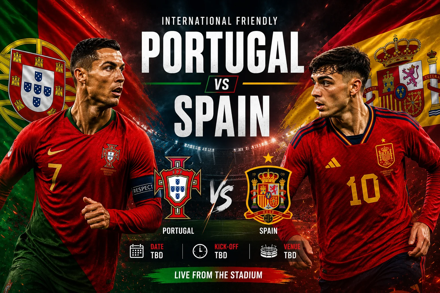 Portugal vs Spain Live Match Today | Official Streaming Guide